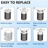 2 Pack JF100 Air Purifier Replacement Filter, Pre-Filter+True HEPA H13 Filter+ Activated Carbon Filters, 3-Stage Filtration Filter