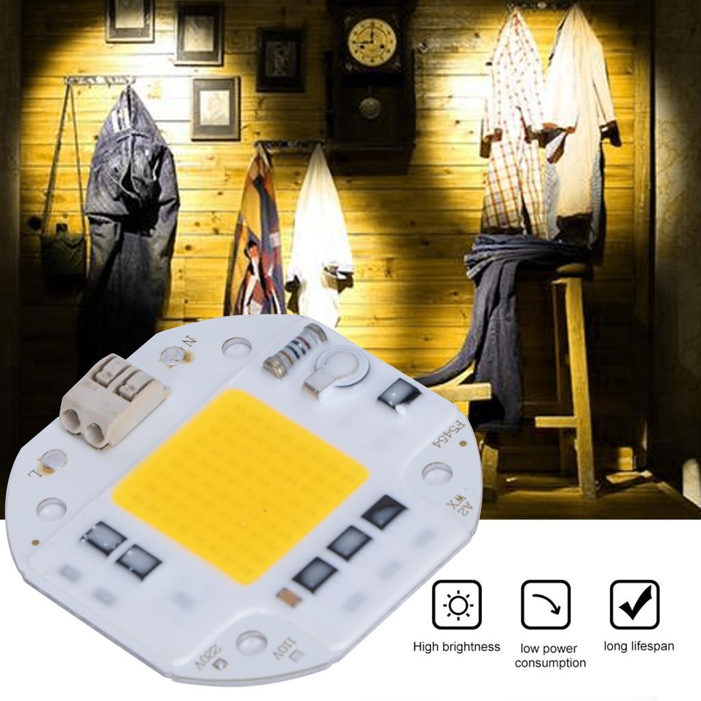 AC220V 50W Integrated Chip Light Source High Bright COB Bead   Bulb Warm White