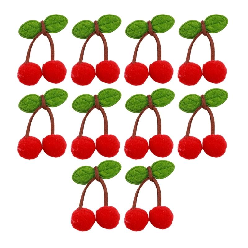 

10Pcs Fabric Pompoms Embellishments Fruit Fabric Balls Decoration For Sewing Clothing Hair Accessories Home Decoration