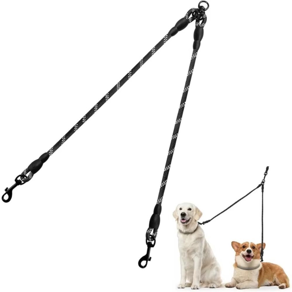 Guinzaglio Doppio Riflettente per Cani Guinzaglio Doppio Resistente Guinzaglio Doppio per Animali da Compagnia Guinzaglio Doppio per Addestramento Animali da Compagnia per Cucciolo