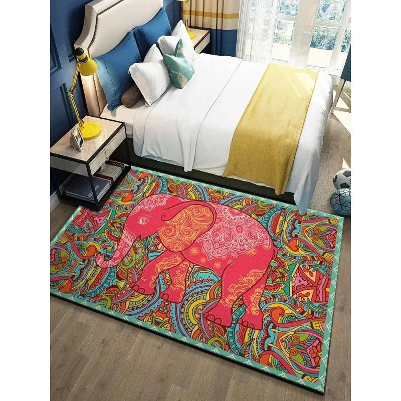 Covor cu Model Boem Stil Tribal Marocan Lux Persan Artă Covor Living Canapea Dormitor Balcon Antiderapant Covoraș de Ușă Decor