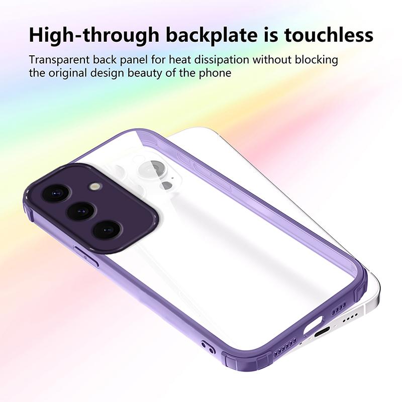S24 Plus New Style Anti-slip Bumper Armor Phone Case For For Samsung Galaxy S25 Plus S24 Ultra Transparent Back Cover S25 FE