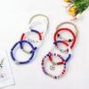 World Cup Team Match Day Bracelet Stackable Soft Ceramic Beaded Stretch Football Accessories Fan Bracelet