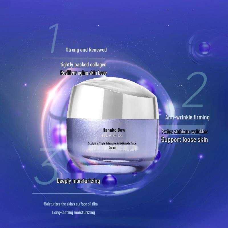 Hanako Dew Anti-Wrinkle Face Cream: Sculpting, Lifting, Firming, Hydrating, and Moisturizing for Triple Intensive Care.