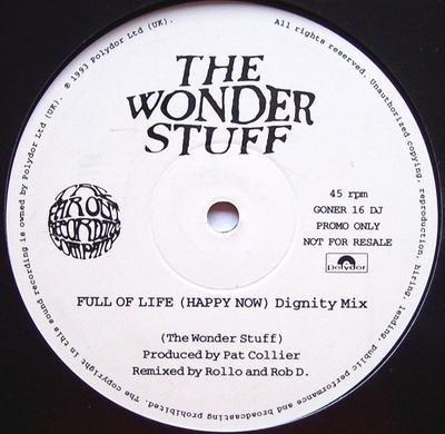 12inch Record WONDER STUFF - Full Of Life (Happy Now) (Dignity M GONER16DJ Polydor 1993 UK Dance & Electronica Used