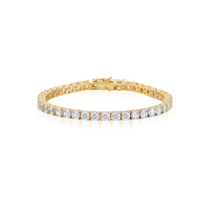 

Tirr Lirr Silver-Yellow Tennis Bracelet SBSSVG00512M-4-M single type