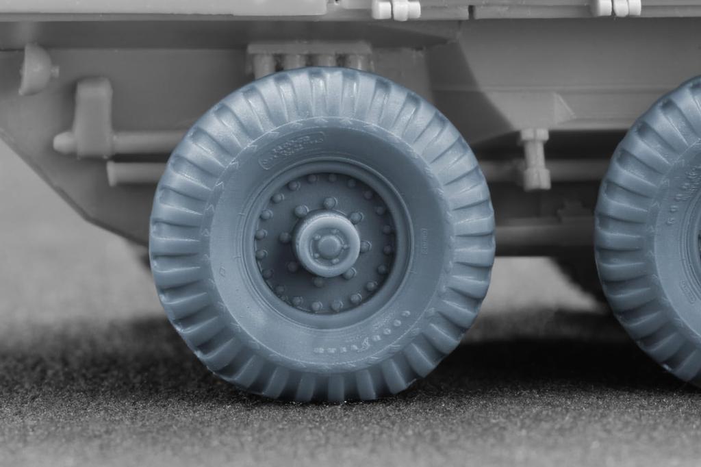 Alvis FV622 Stalwart Wheel Set Plastic Model Parts SCXWM72004S Scale-X 1/72 Mk.2 Weight-Deformed (7 Pieces) (Ace) (Military Vehicle)