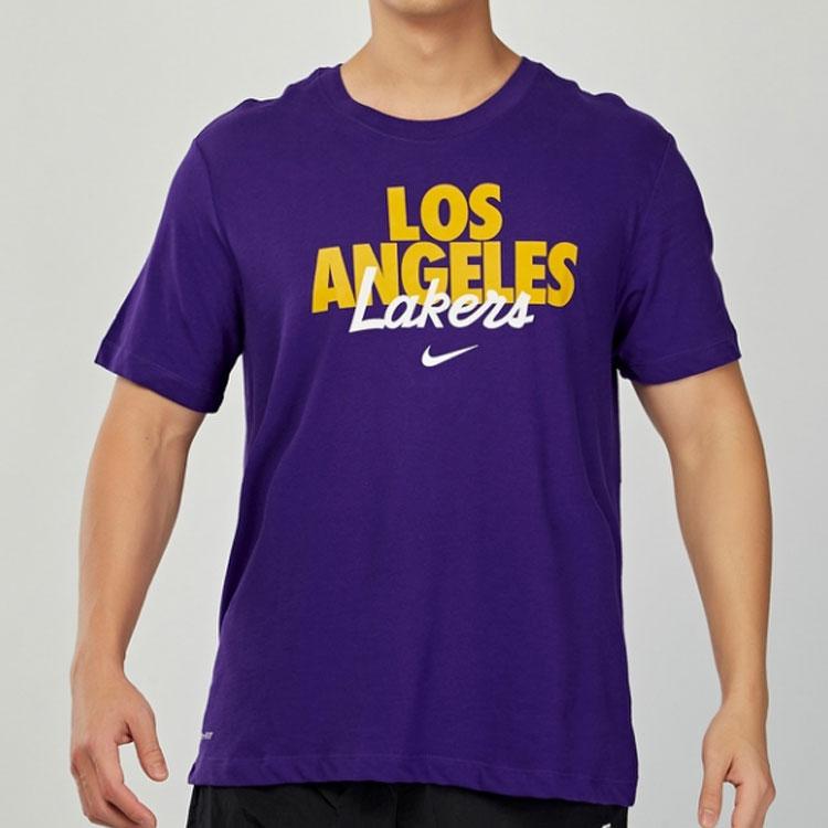 Nike Los Angeles Lakers DNA Dri-FIT NBA Short Sleeve T-Shirt Men Tops Court-Purple CK8959-547