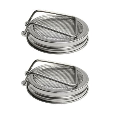 1/2Pcs 86MM Stainless Steel Jar Sprouting Lid Bean Sprouts Growing Lid Mung Bean Plant Germination Wide Mouth Jar Strainer Mesh Cover