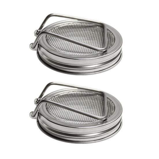 1/2 ks 86MM Nerezová víčko na klíčení pro zavařovací sklenici Víčko pro pěstování fazolových klíčků Klíčení rostlin mungo Širokohrdlá sklenice Sítko Síťované víko