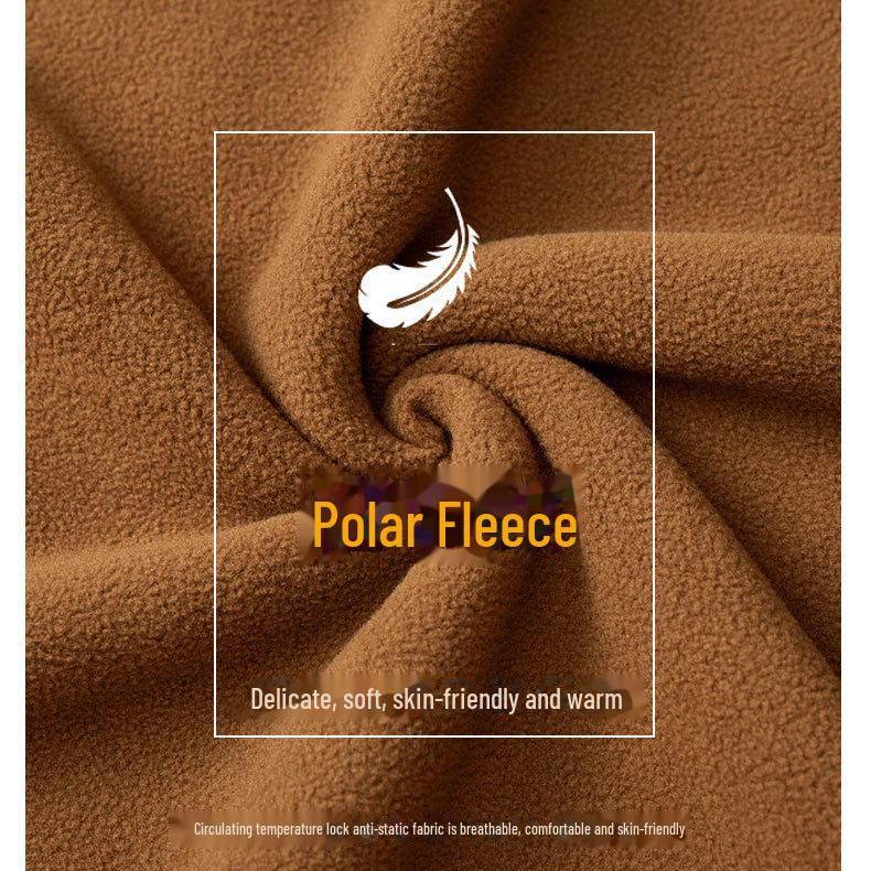 Men's Heavyweight Fleece Hooded Jacket - Thick, Warm, Casual Lamb Fleece Cardigan for Autumn and Winter.