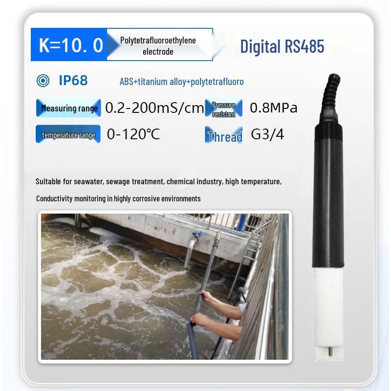 Online Sewage Conductivity Sensor: EC, Salinity, and TDS Detection Probe