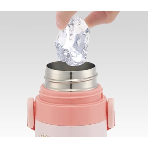 Skater Children's Water Bottle, 2-Way, 470ml (Direct Drinking) or 430ml (Cup Drinking) Design, Sanrio Hello Kitty Big Ribbon, Girls' Stainless Steel,