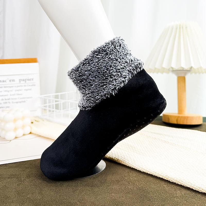 Warme flauschige Socken-Hausschuhe für Frauen Erwachsene Hohe Socken für den Boden Verdickte bequeme warme Socken für den Heimgebrauch