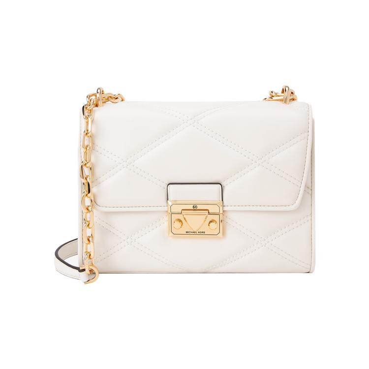 New MICHAEL KORS Artificial Leather Envelope Bag, Crossbody Bag Medium Women's White 35S2GNRL2U-085