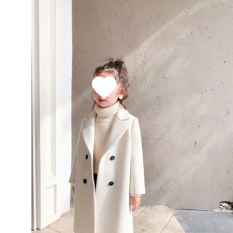 

Модное двустороннее шерстяное пальто средней длины в корейском стиле для девочек – Стильная, утепленная зимняя верхняя одежда 140 for 130-140 cm