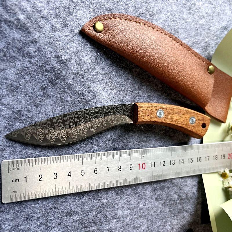Mongolian Damascus Pattern Re-engraved Knife Household Fruit Knife Portable Boning Knife Steak Meat Cutting Knife Sharp