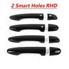 8Pcs Glossy Piano Black Car Door Handle Cover Trim For Mazda 2 Demio 3 5 Premacy