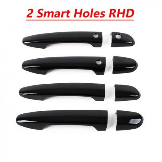 8Pcs Glossy Piano Black Car Door Handle Cover Trim For Mazda 2 Demio 3 5 Premacy