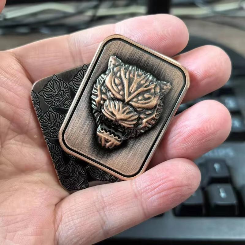 Metal Push Card Fidget Slider Poker Magnetic Haptic Coin Anxiety Adhd Stress Relief Toys Cool Edc Gadgets For Men Adults Gifts