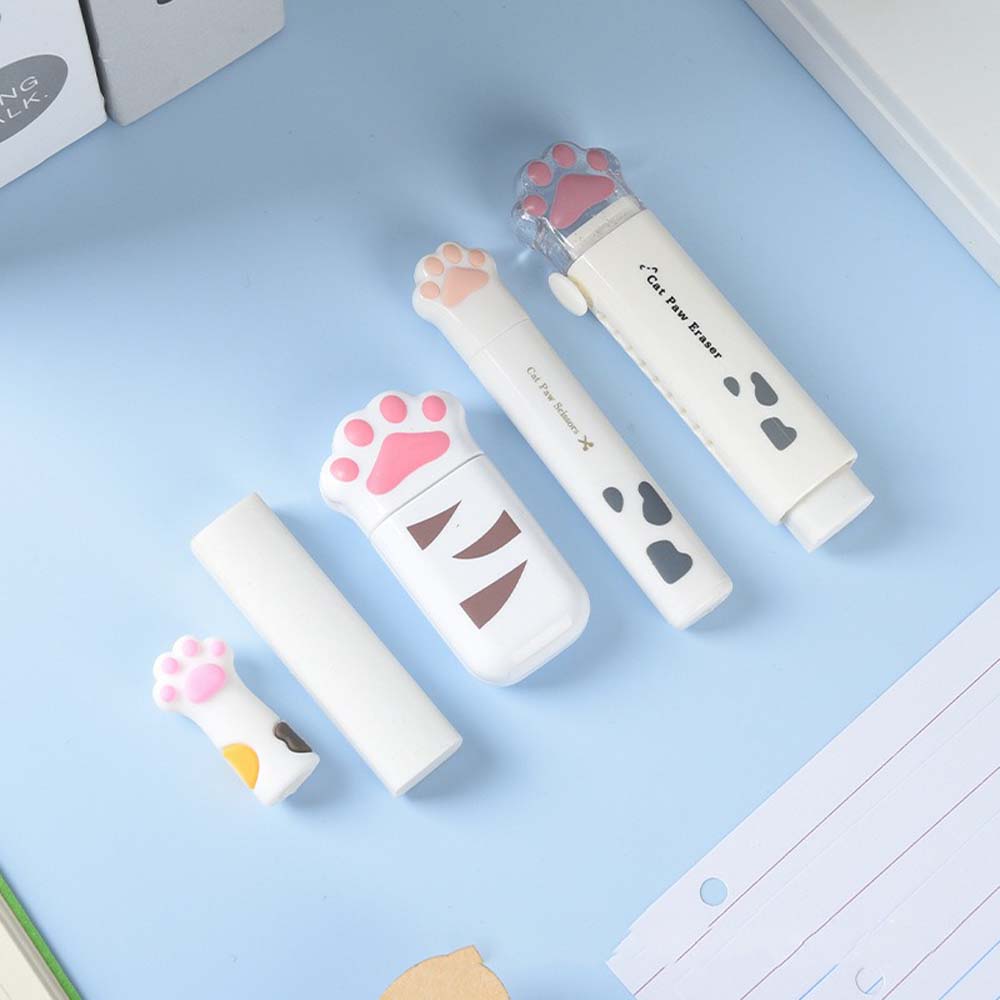 TWINGO Cat's Paw Stationery 5-piece Set Super Value Student Stationery Gift Bag Creative Birthday Gift, Student Gift