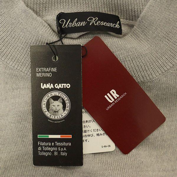 Nepoužitý URBAN RESEARCH vlněný svetr s dlouhým rukávem Free šedý úplet Dámský Použitý