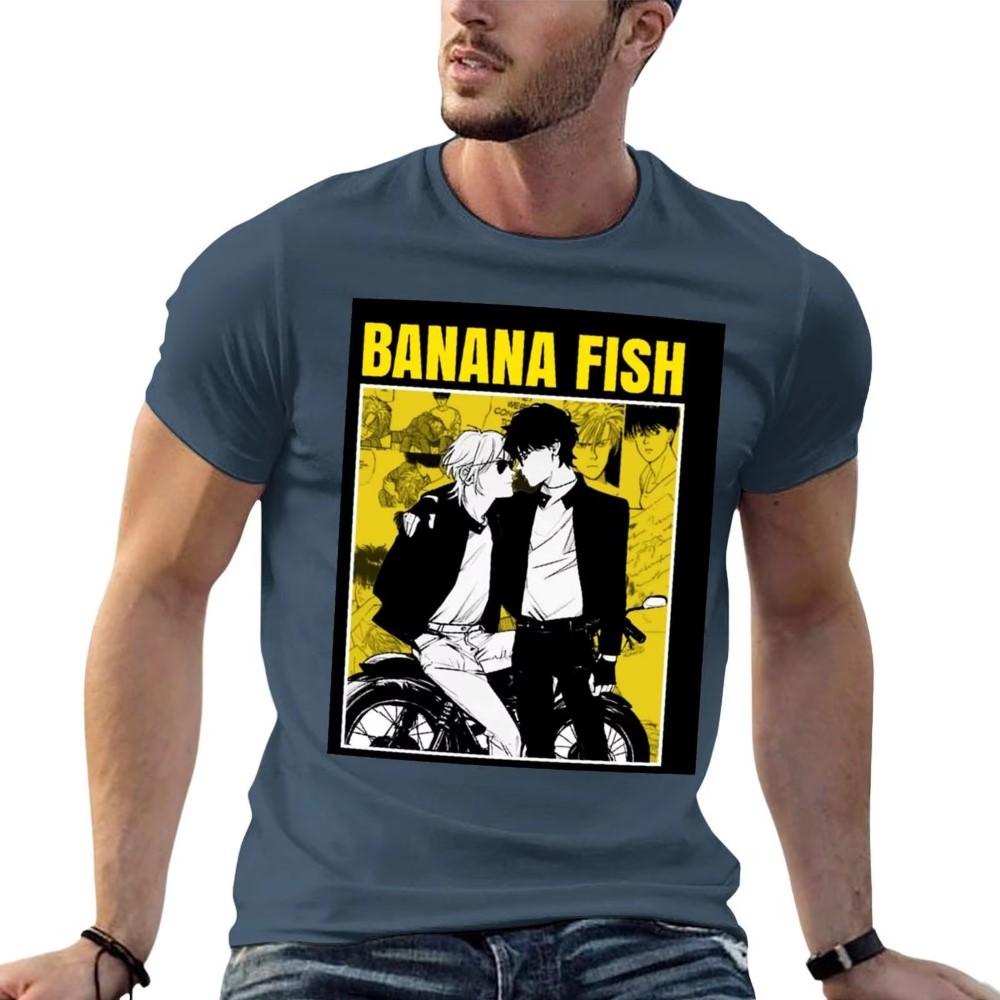 Banana Fish Anime T-shirt Vintage Y2K Aesthetic Unisex Oversized Short Sleeve Summer Cotton Retro Streetwear 2026 Hot Sale