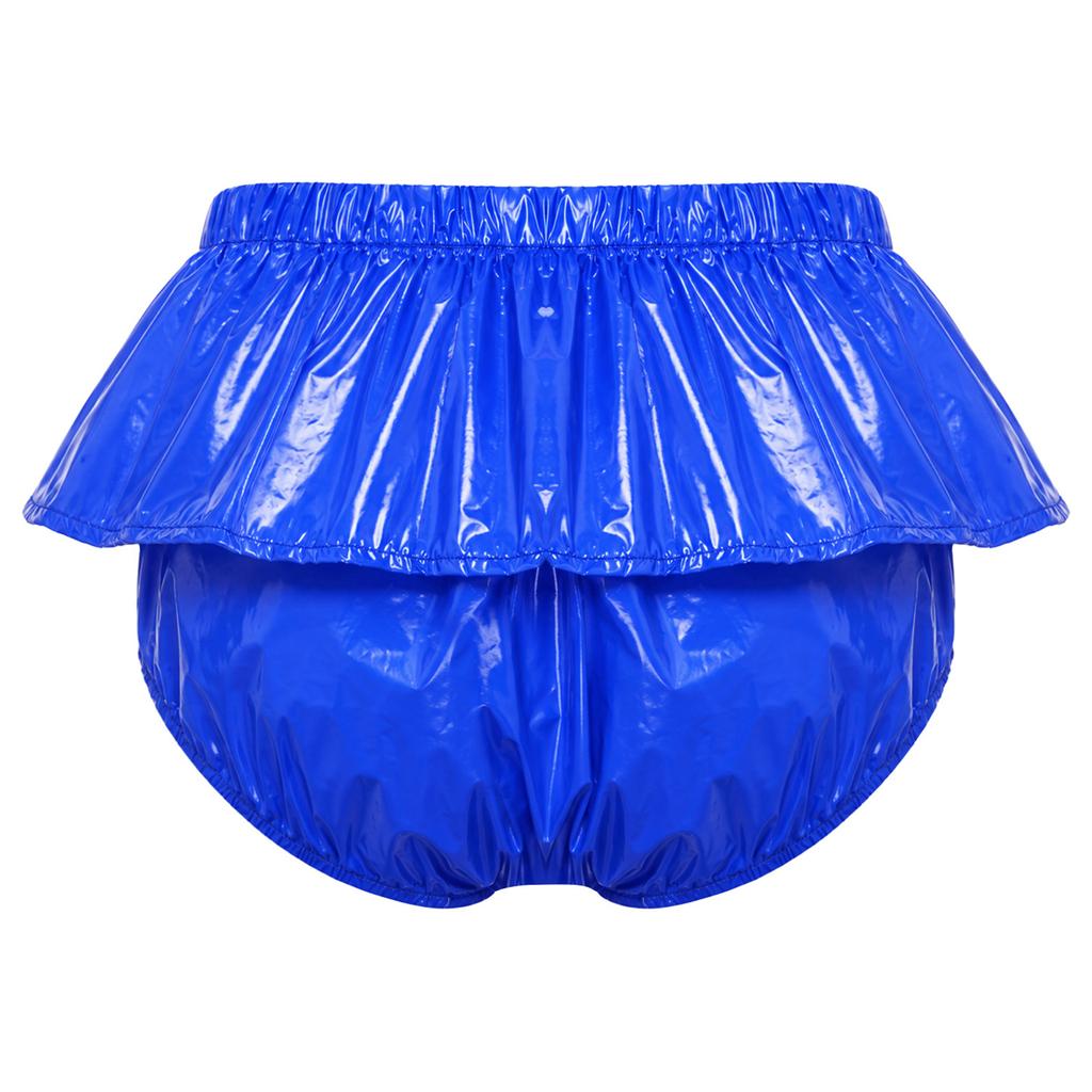 Reusable Anti-Leak Diaper Cover for Women Water Resistant Adaptive Underwear Elastic Waist Peplum Briefs for Special Needs Patients