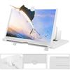 12   3D Phone Screen Magnifier HD Screen Amplifier PullOut Bracket for Movies Videos Games(12    White )