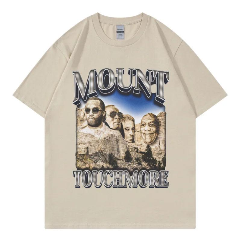 

2026 New Funny P Diddy Mount Touchmore T Shirt Hip Hop Vintage Clothing Short Sleeve Tshirt Mens Fashion Oversized Tshirts 4XL