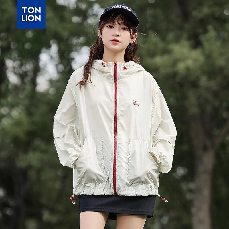 TonLion Women s Color-Block Thin Hooded Jacket M