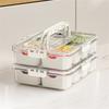 Divided Serving Tray With Lid And Handle, 8 Compartment Snackle Box Container, Portable Snack Box, Travel Storage Organizer For Candy Veggie Fruit
