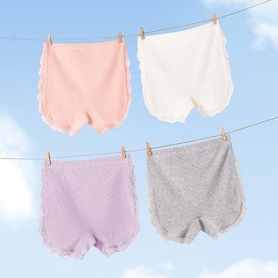 Mädchen Baumwoll-Boxershorts mit Spitze für Sicherheit, antibakteriell