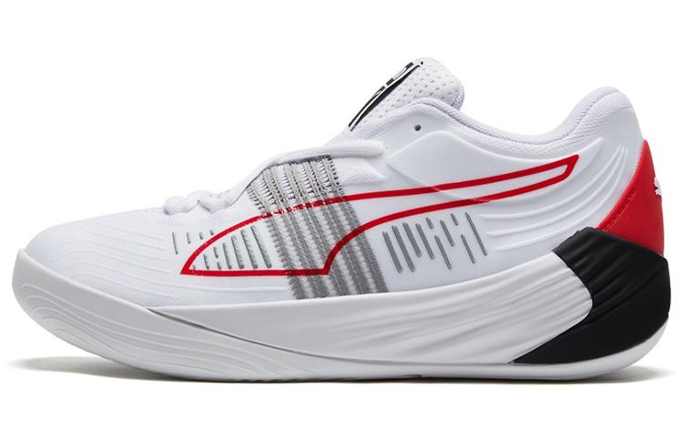 PUMA Fusion Nitro White High Risk Red 195514-04 44.5