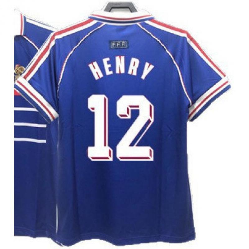 Vintage Jersey Classic Football Jersey National Team Jersey Zidane Henry Mbappe Cantona Ribery Jersey