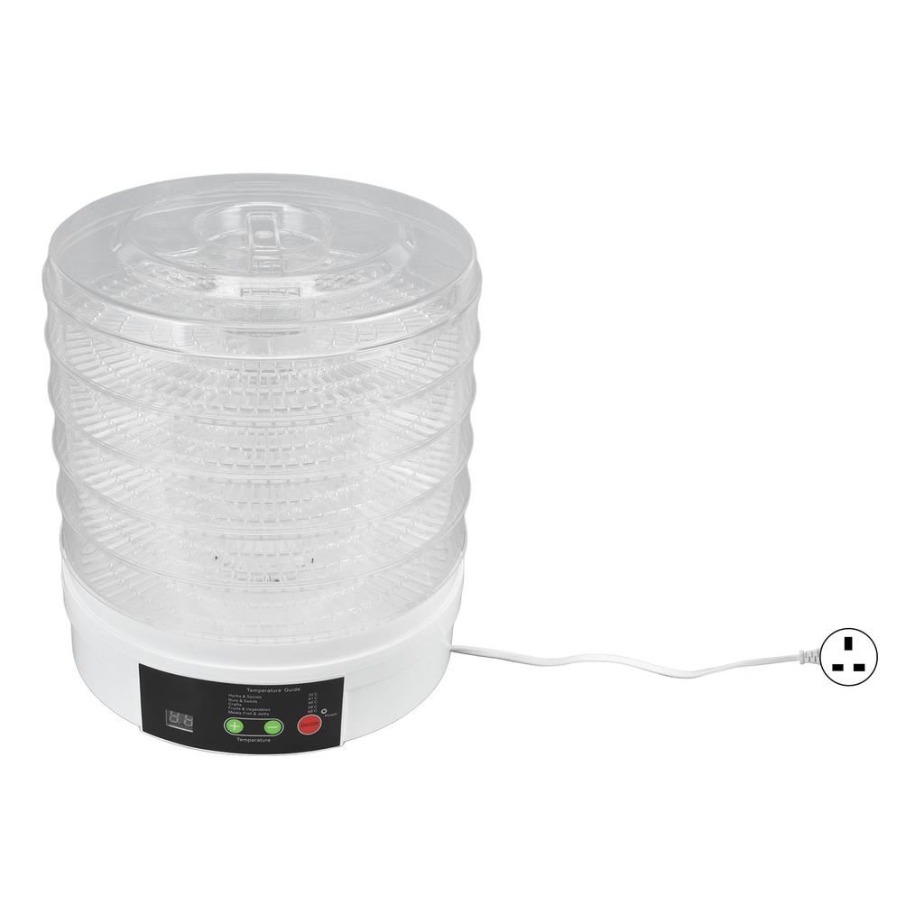 Food Dehydrator Food Grade 350W 50Hz 5 Trays Knob Control Electric Food Dryer Machine with Lid for