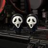 Versatile Small Ornament 3D Printed Scream Ghost Face Ornament, Mini Desktop Statue for Halloween Cartoon Desk Figurine Decoration, Funny Skeleton