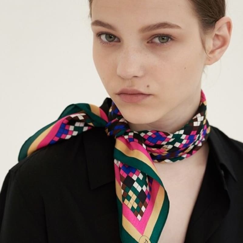 BB’DE SOLI’DE Heart Rattan Silk Mini Scarf