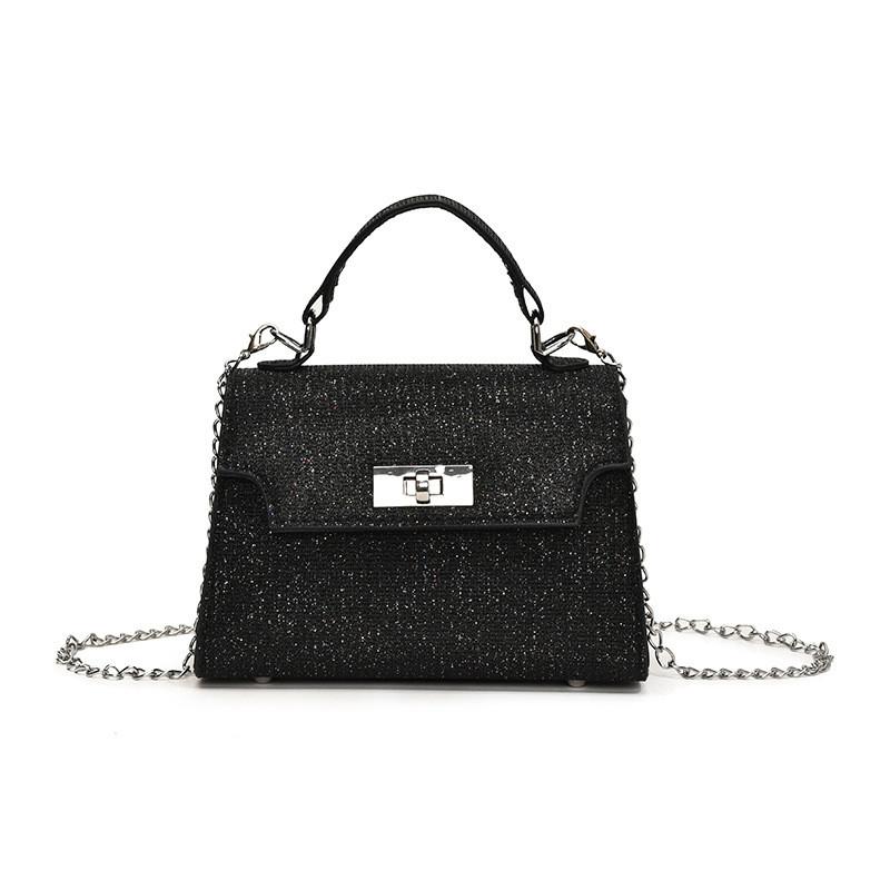 

Fashionable Modern Small Crossbody Bag For Women In Black Pink Gold And Silver Colors чёрный