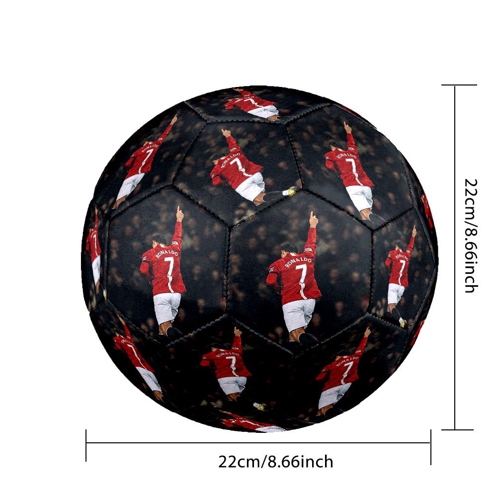 Ronaldo's Celebration Moment Size 5 Soccer Ball Machine Sewn Indoor/Outdoor Training and Matches Sports Enthusiast Gifts