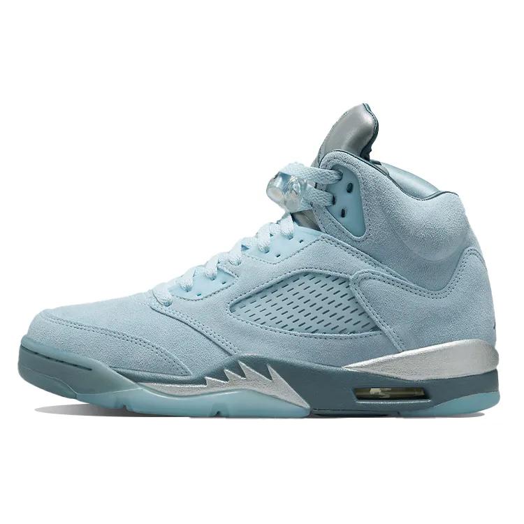 Dames Air Jordan 5 Retro 'Blue Bird' (damesmaten) Photo Blue / Football Grey / Metallic Silver / Wit Vintage Basketbalschoenen DD9336 400
