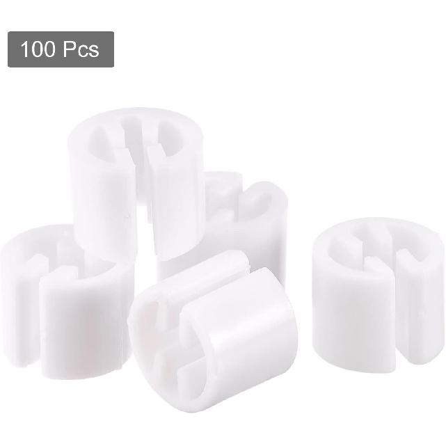 MECCANIXITY Clothes Hanger Marker Blank Fit 3.5mm Rod for Garment Color Coding White Count 100