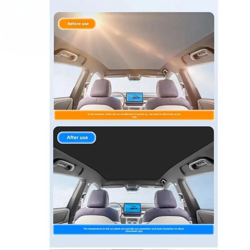 Tetto Apribile Parasole Tessuto Ghiacciato Vetro Tetto Auto Anteriore Posteriore Tettoia Isolamento Termico Parasole Per XPeng G6 Accessori Interni