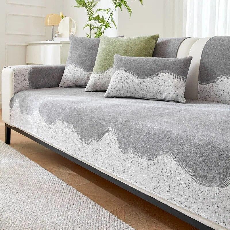 Luxury Sofa Covers Non Slip Sofa Cover L Shape Sofa Chaise Cover Landscape Print Couch Cover Sofa Towel Protectors Home Decor