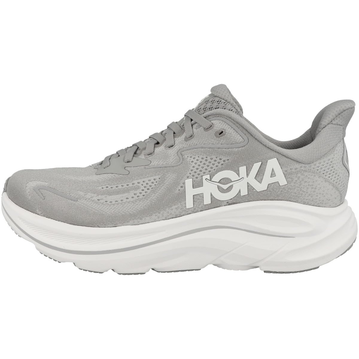 

HOKA Clifton 10 Running Gray and Breathable Sneakers for Running and Walking Shoes, (1162030-STLLR), Men s, Ultra-Lightweight, Cushioned, (Gray/30.0). серый