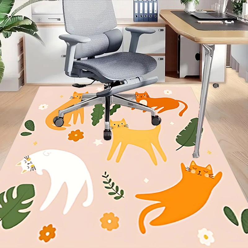 1pc Cats, Nature Area Rug Soft Flannel Floor Mat for Living Room, Bedroom and Carpet, Sofa Coffee Table Floor Mat, Decorative Rug q45