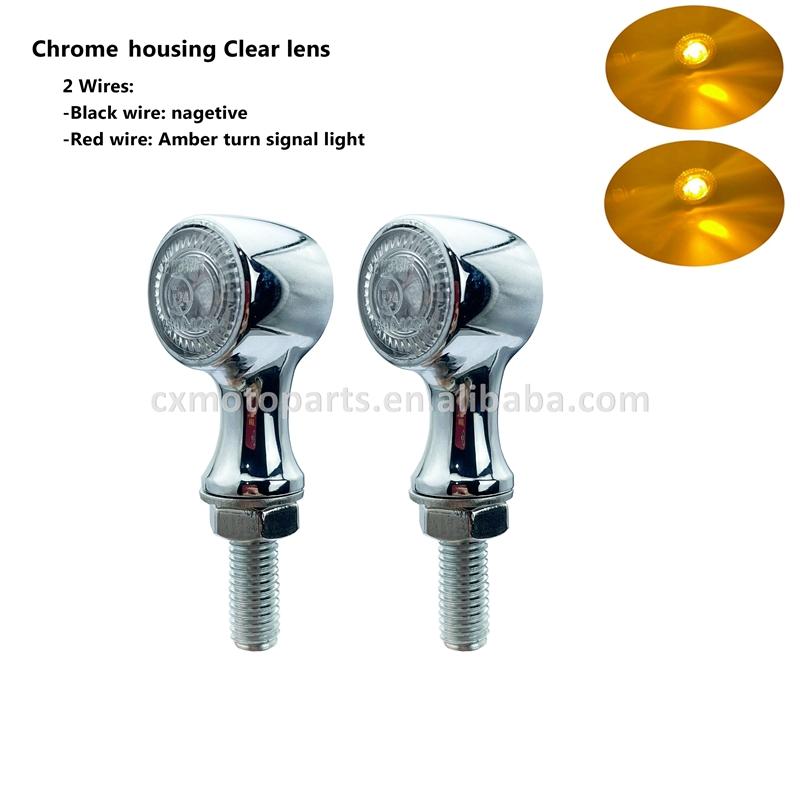 E Marked Chrome Housing Motorcycle LED Turn Signal Light Front Rear Turn Signal Taillight Led Indicator Blinker Lights CX-TSL286-CHCL-2