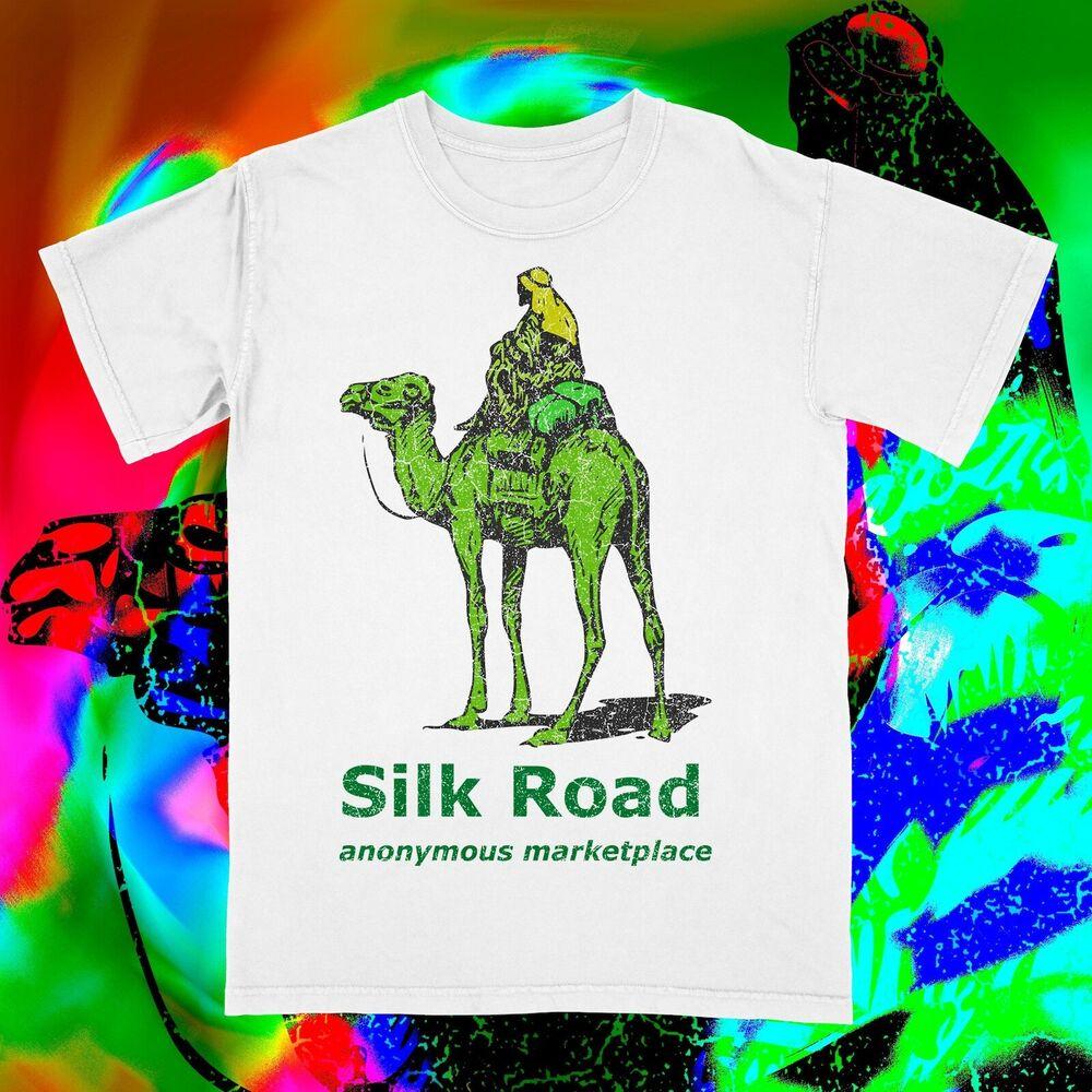Логотип Анонимного Рынка Шелкового Пути Промо Винтажная Стиранная Белая Футболка Унисекс Футболка XXL