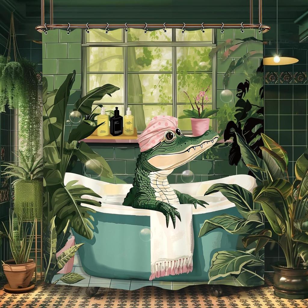 Japanese Samurai Black Cat Bathroom Shower Curtain Cherry Blossom Cool Funny Hilarious Black Polyester Fabric 12 Plastic Hooks