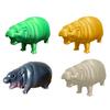 Simulation Hippopotamus Figurine Roaring Hippo Statue River Horse Sculpture Educational Toy